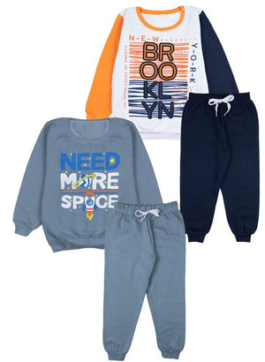 Kit 2 Conjunto Infantil Masculino Moletom Labelli