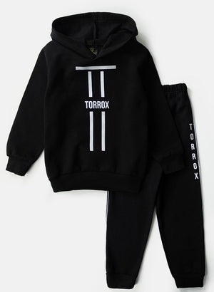 Conjunto Infantil Masculino Moletom Básico Torrox Preto 0033- Torrox