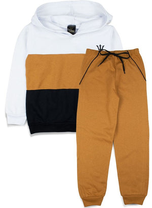 Conjunto Infantil Masculino Moletom com Capuz Torrox Branco 0054 - Lupilu