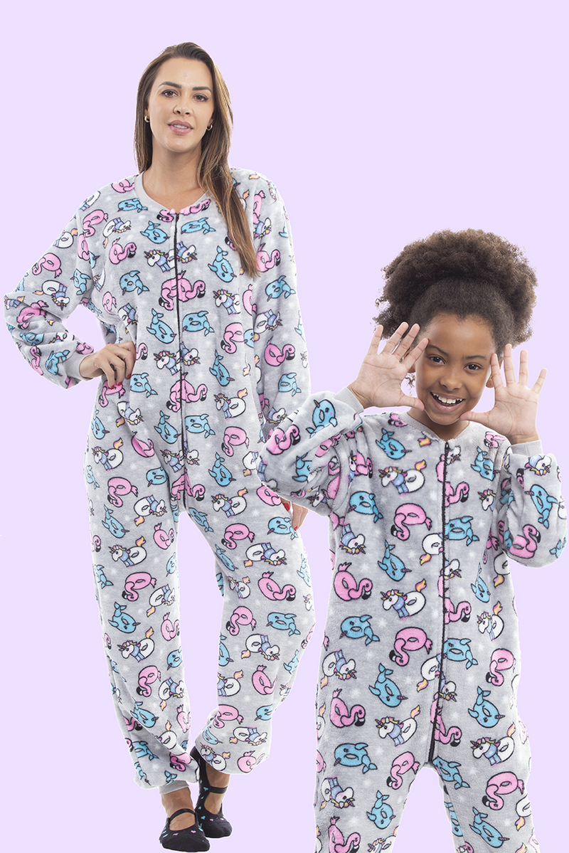 Macacão Adulto em Fleece Feminino - Boias Animadas