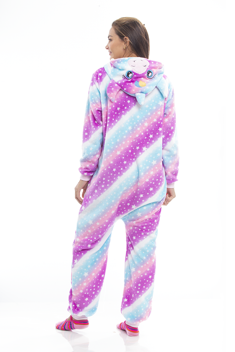 Macacão Kigurumi Adulto Feminino em Fleece - Unicórnio