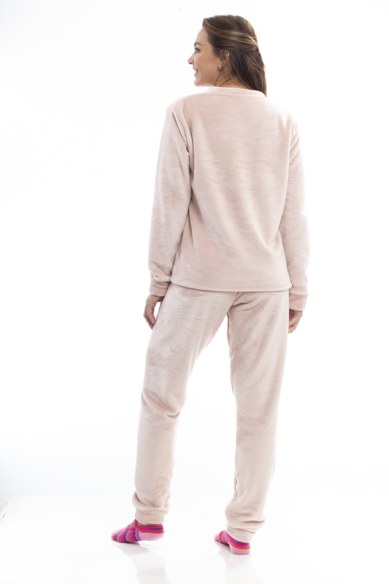 Pijama Adulto em Fleece Feminino - Dream Big