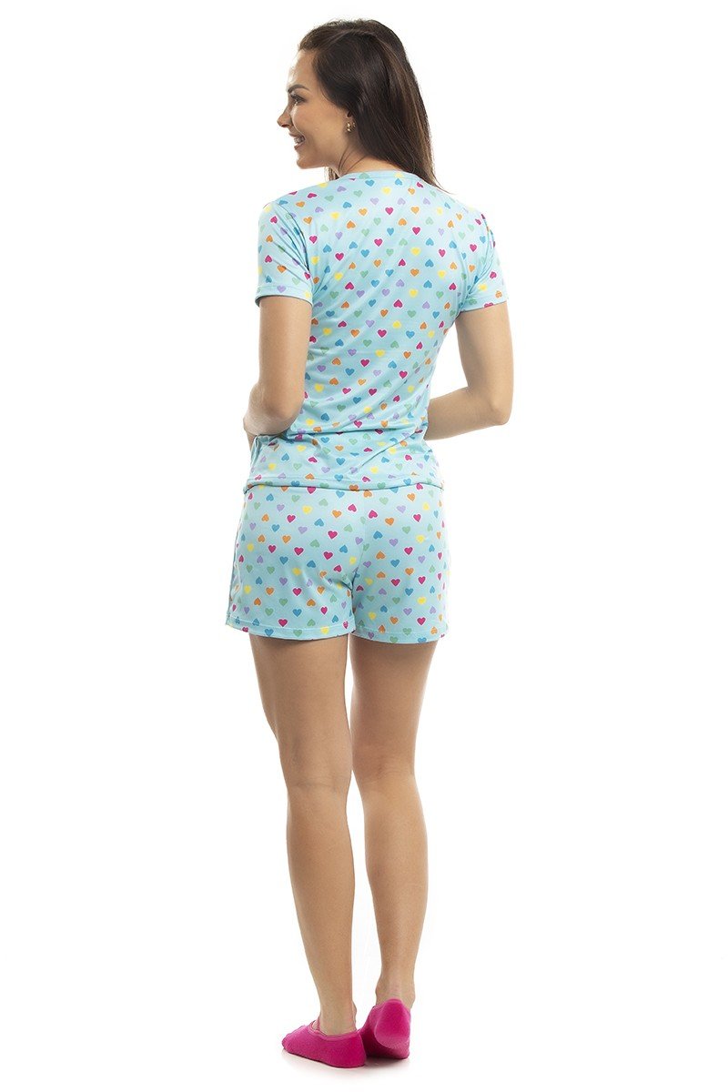 Pijama de Verão Adulto Feminino Peach Touch - Ser Feliz