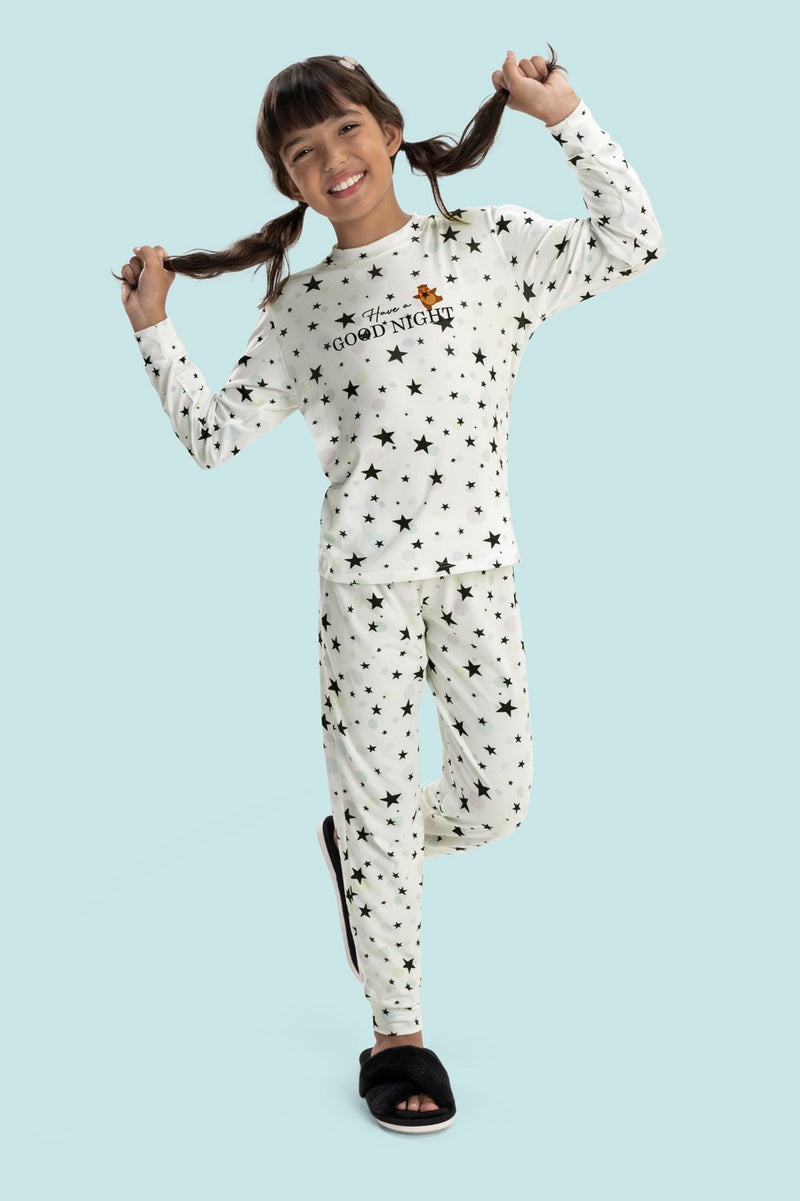 Pijama Longo de Inverno Infantil Feminino - Noite Divertida